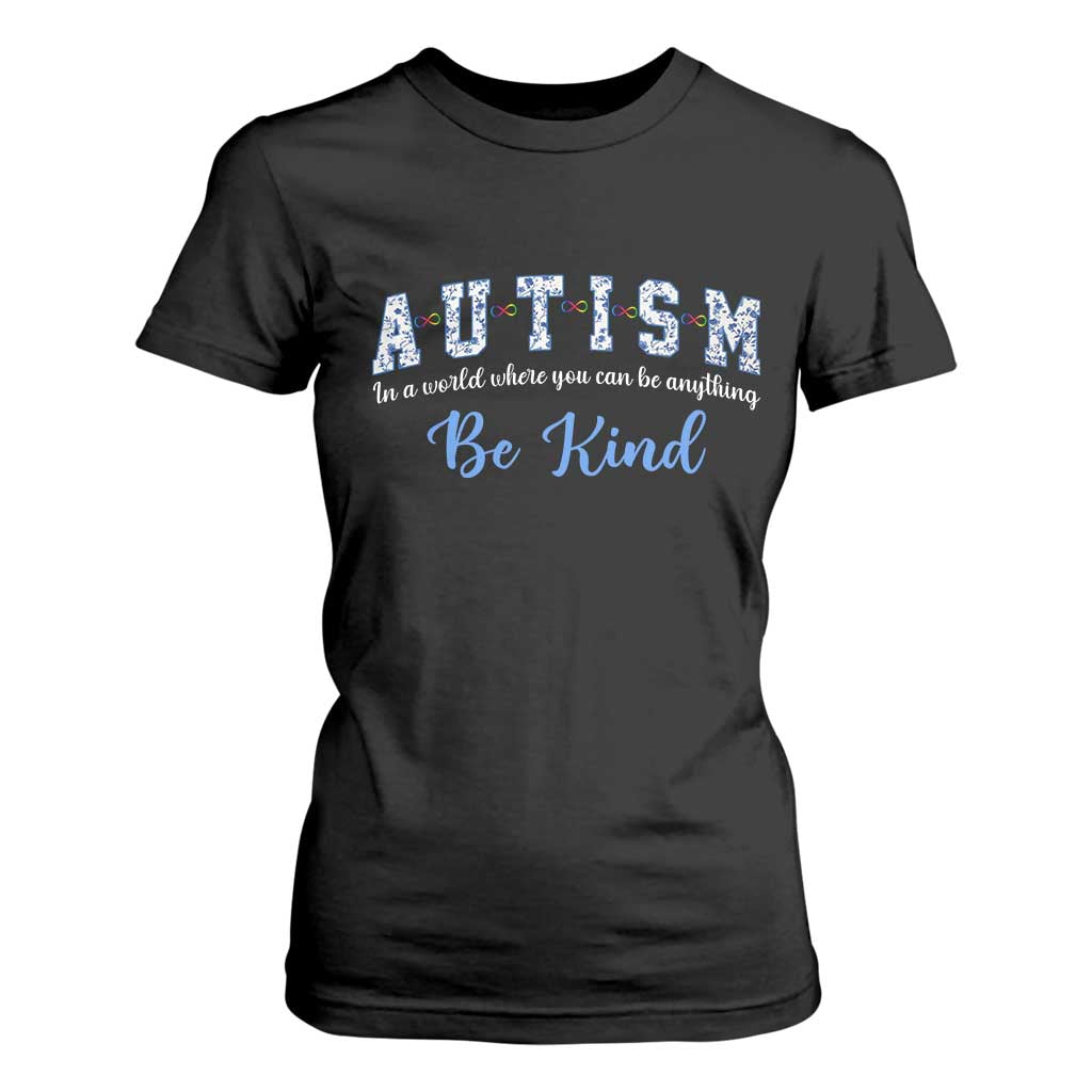 Autism Awareness T Shirt For Women Neurodivergent Pride Infinity Symbol Support