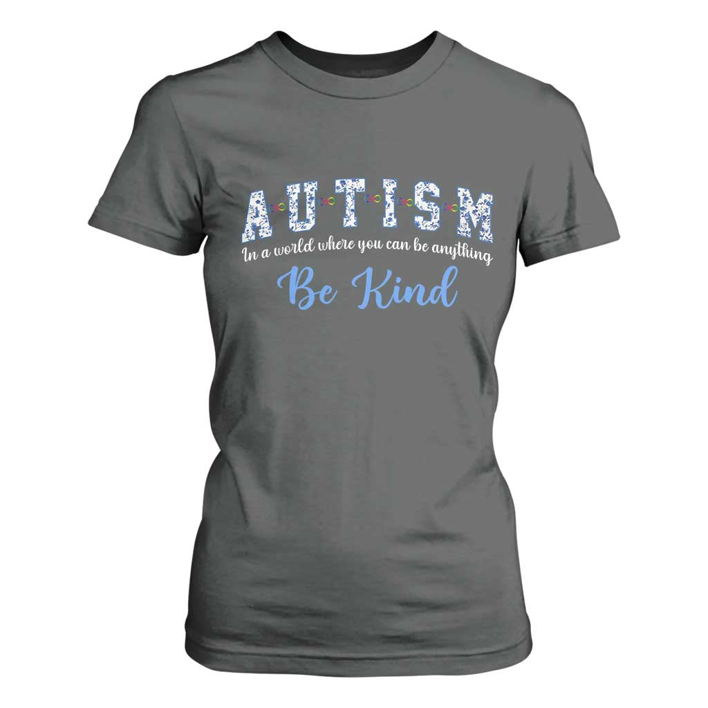 Autism Awareness T Shirt For Women Neurodivergent Pride Infinity Symbol Support