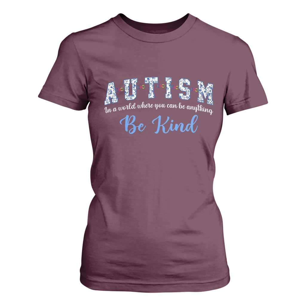 Autism Awareness T Shirt For Women Neurodivergent Pride Infinity Symbol Support