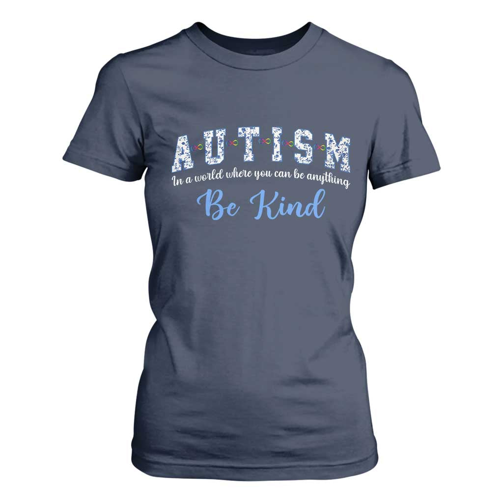 Autism Awareness T Shirt For Women Neurodivergent Pride Infinity Symbol Support