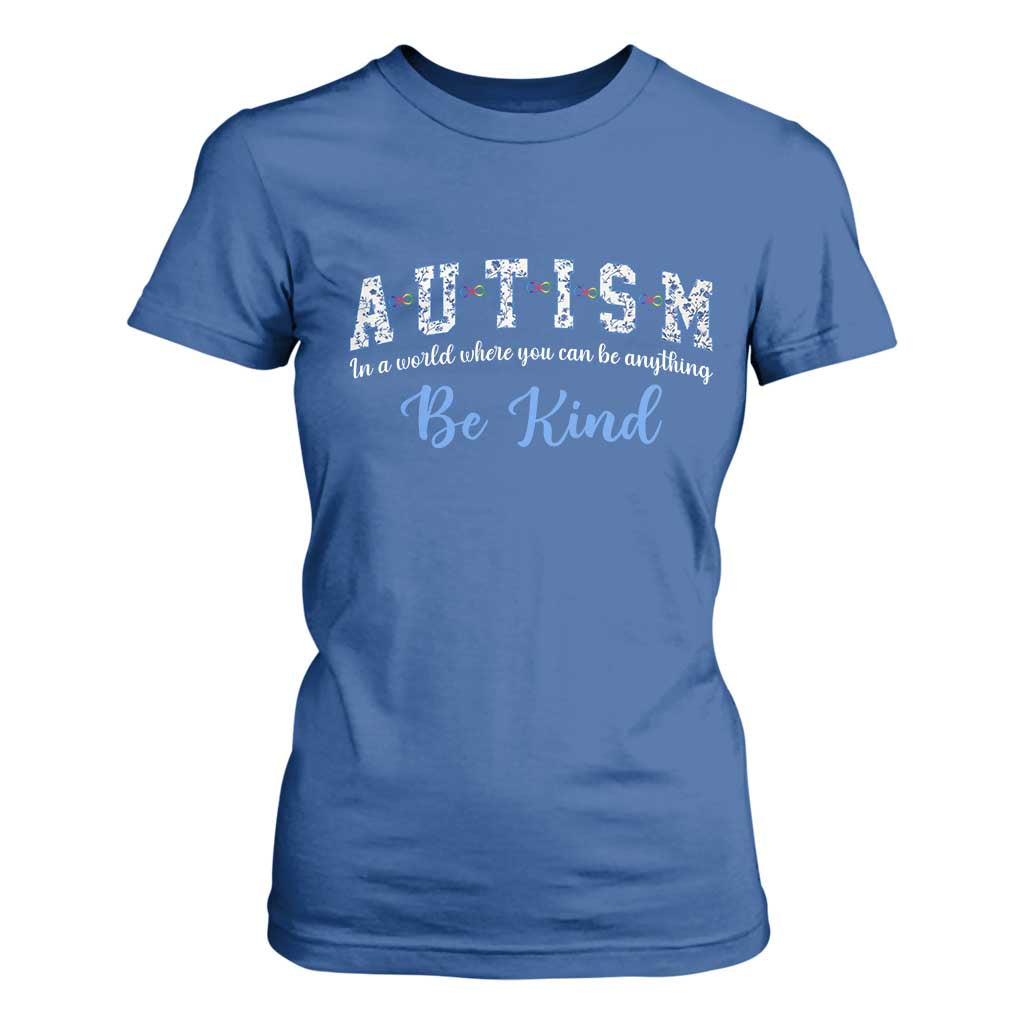 Autism Awareness T Shirt For Women Neurodivergent Pride Infinity Symbol Support