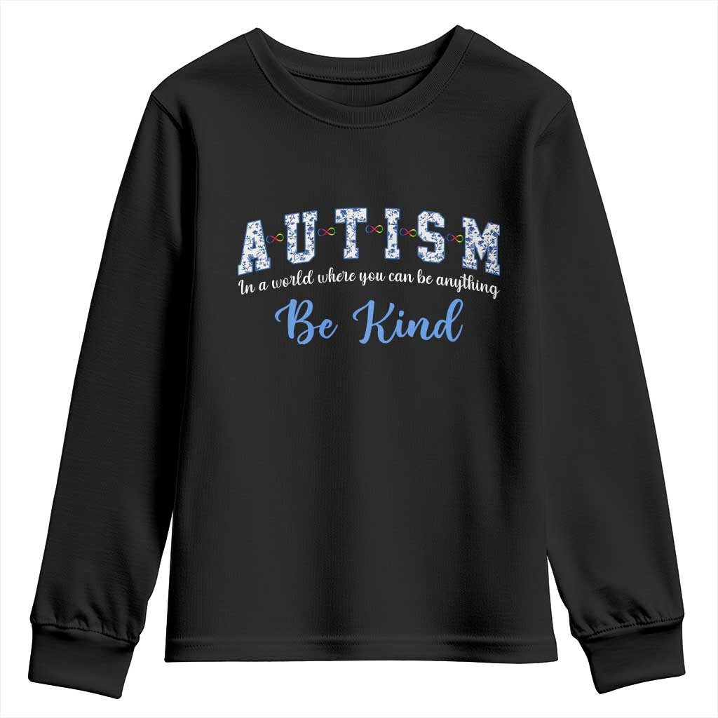 Autism Awareness Youth Sweatshirt Neurodivergent Pride Infinity Symbol Support