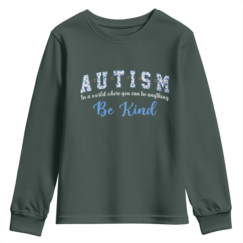 Autism Awareness Youth Sweatshirt Neurodivergent Pride Infinity Symbol Support