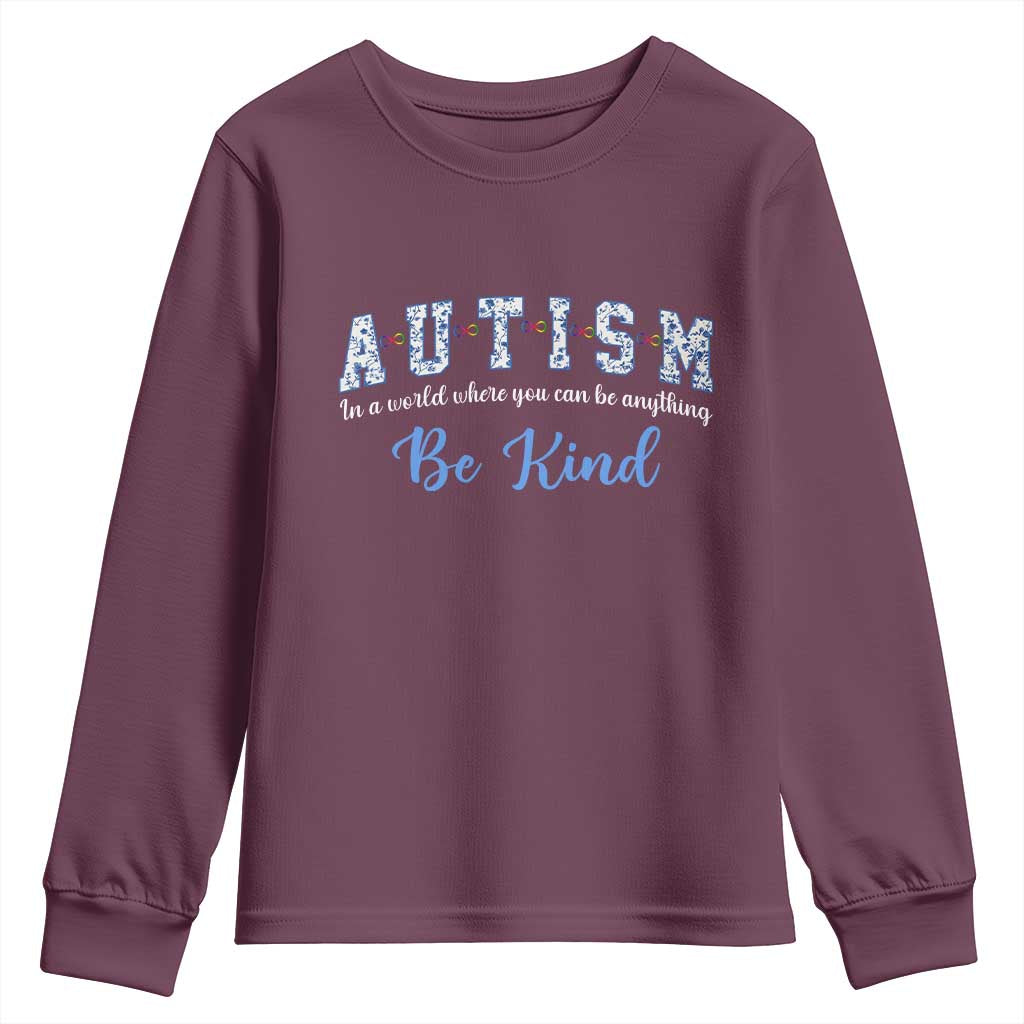 Autism Awareness Youth Sweatshirt Neurodivergent Pride Infinity Symbol Support