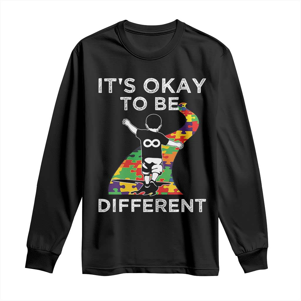 Autism Acceptance Long Sleeve Shirt It's Okay To Be Different