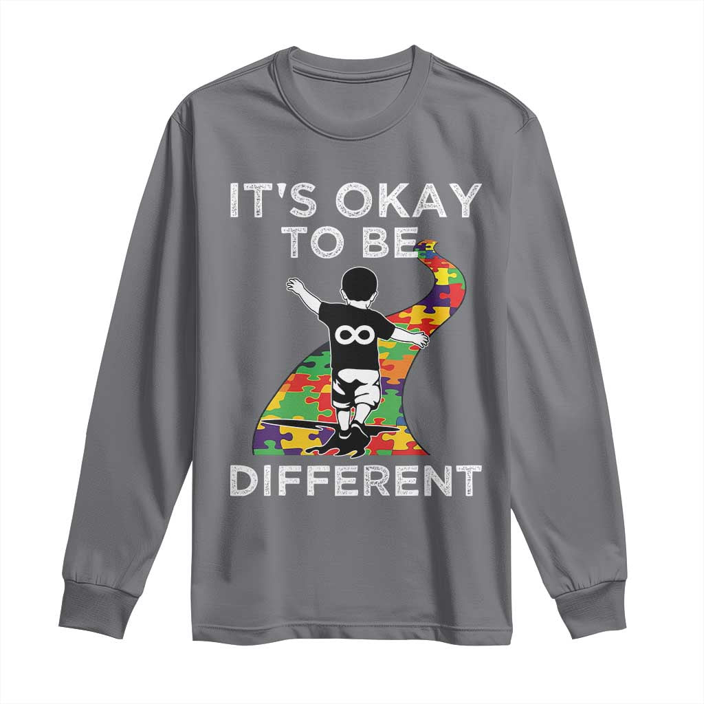 Autism Acceptance Long Sleeve Shirt It's Okay To Be Different