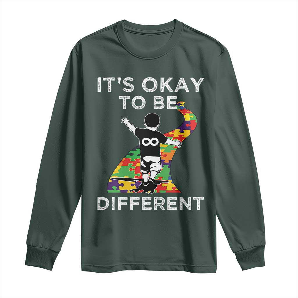 Autism Acceptance Long Sleeve Shirt It's Okay To Be Different