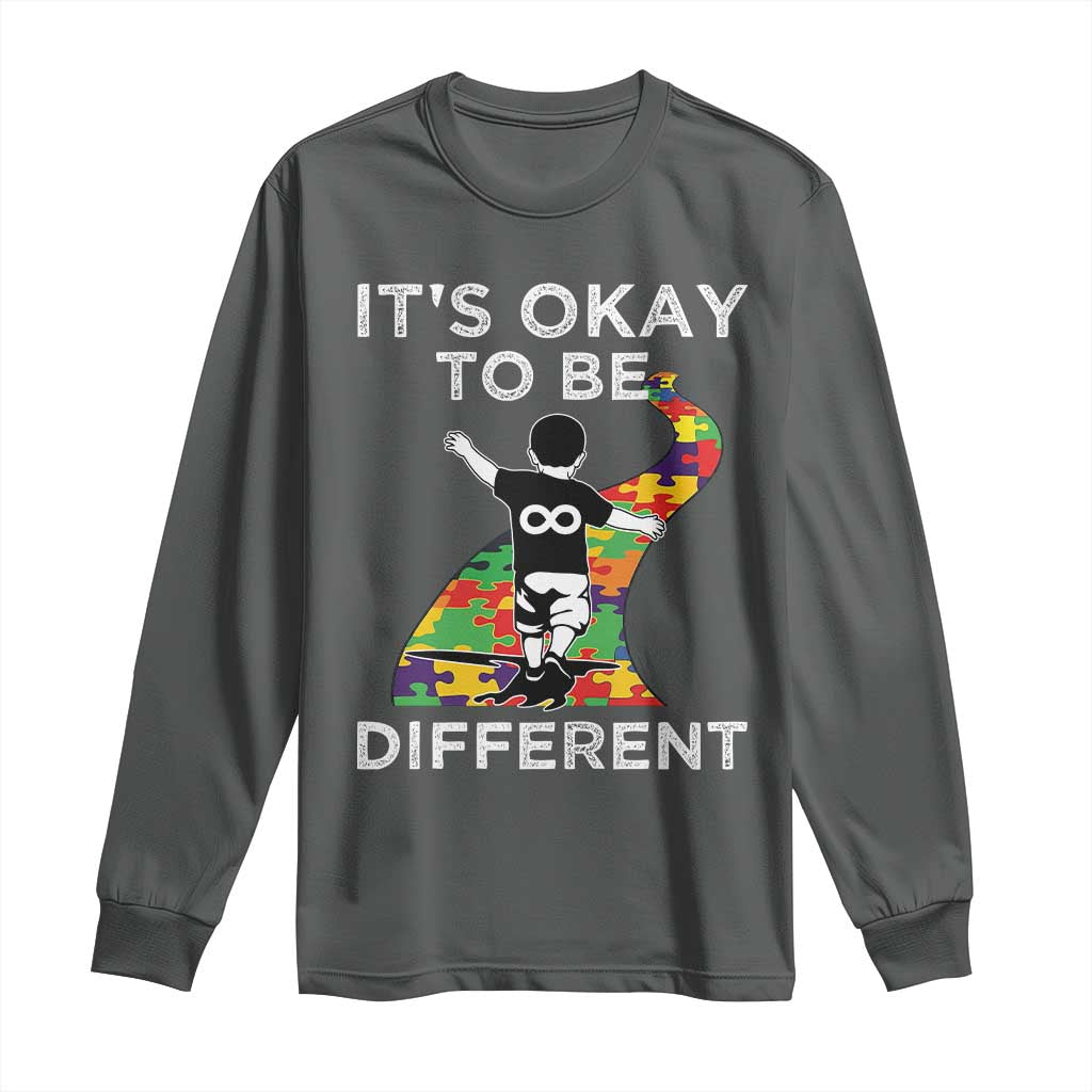 Autism Acceptance Long Sleeve Shirt It's Okay To Be Different