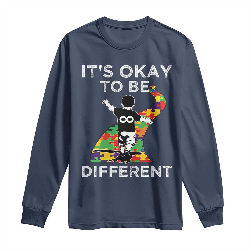 Autism Acceptance Long Sleeve Shirt It's Okay To Be Different