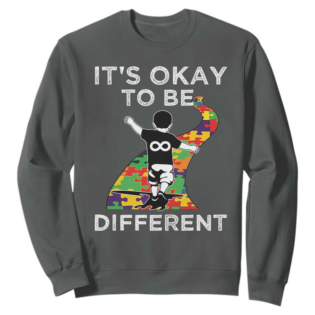 Autism Acceptance Sweatshirt It's Okay To Be Different