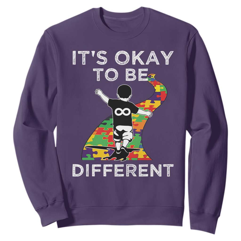 Autism Acceptance Sweatshirt It's Okay To Be Different