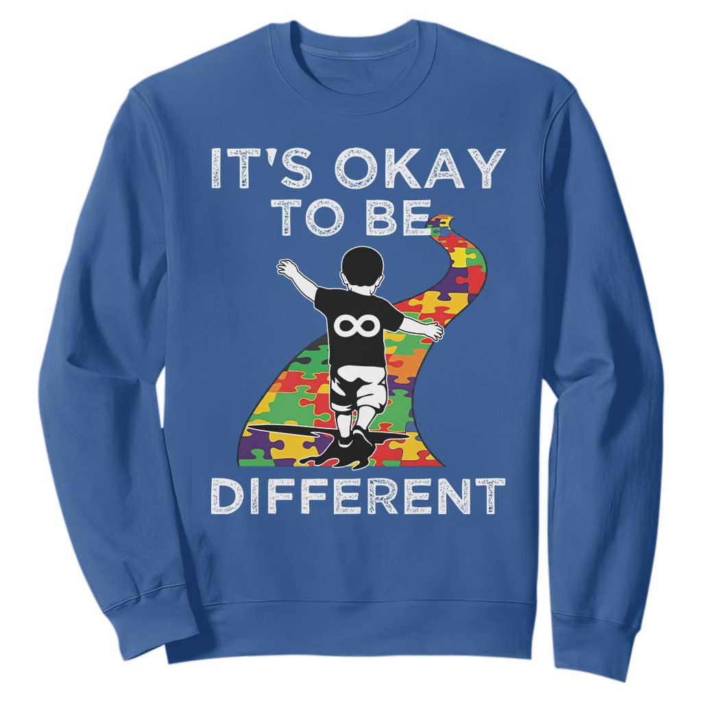 Autism Acceptance Sweatshirt It's Okay To Be Different