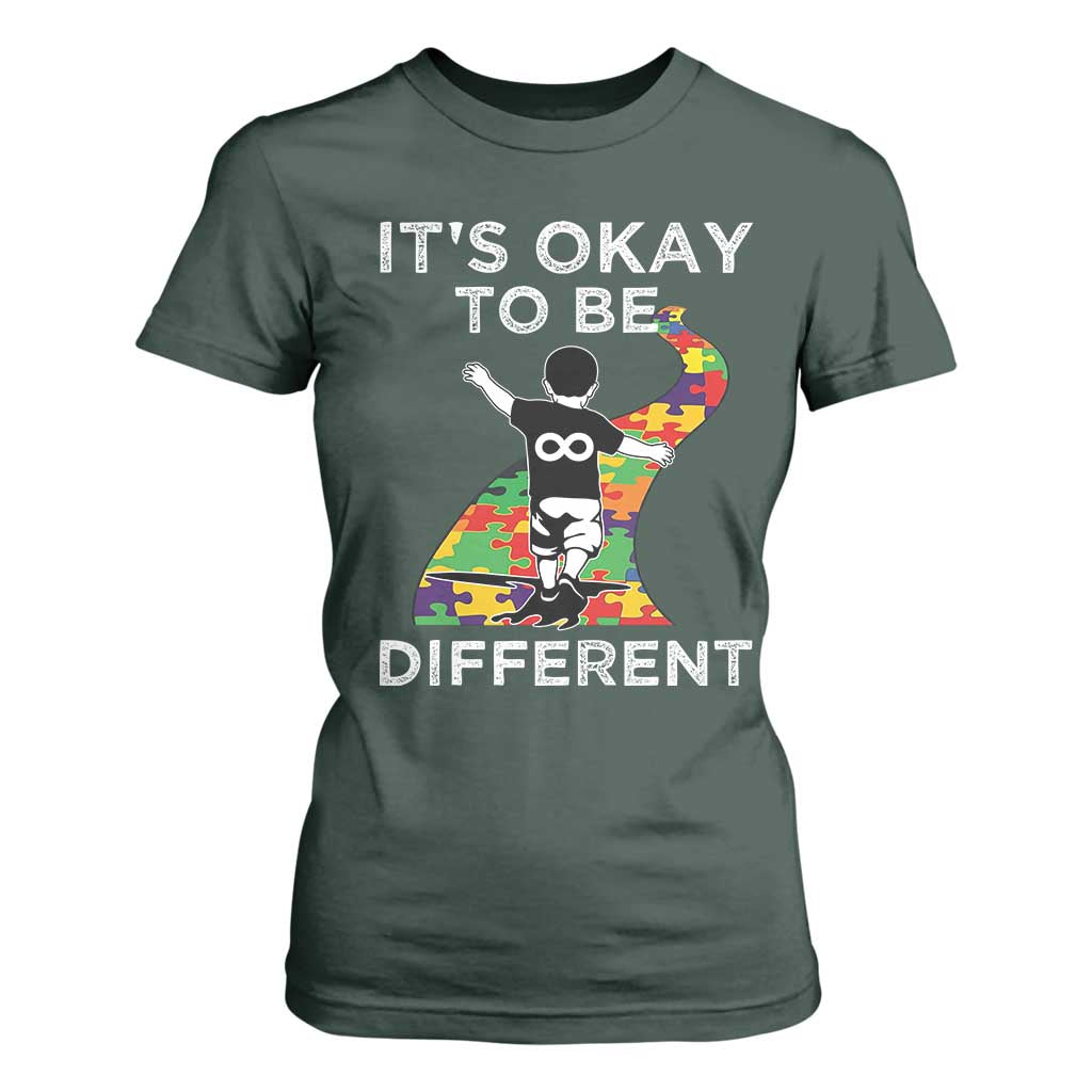 Autism Acceptance T Shirt For Women It's Okay To Be Different