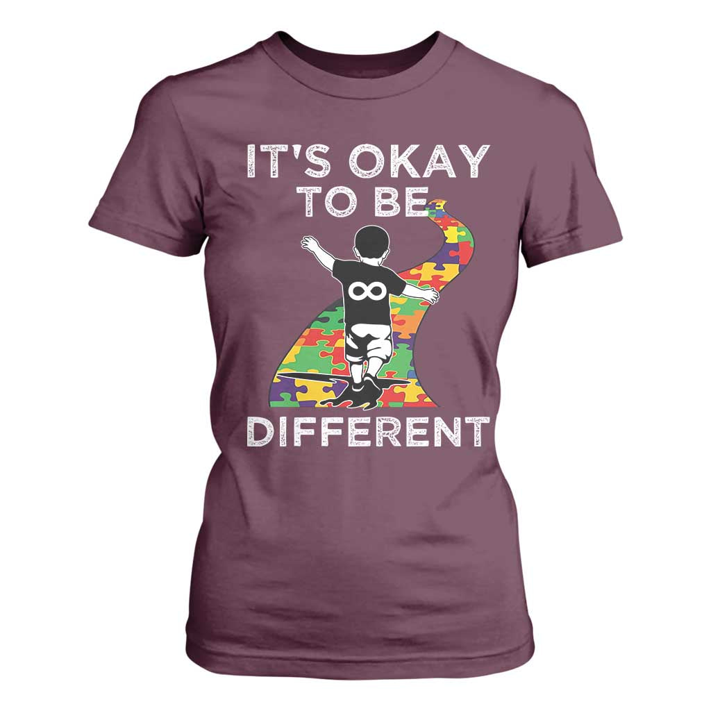Autism Acceptance T Shirt For Women It's Okay To Be Different