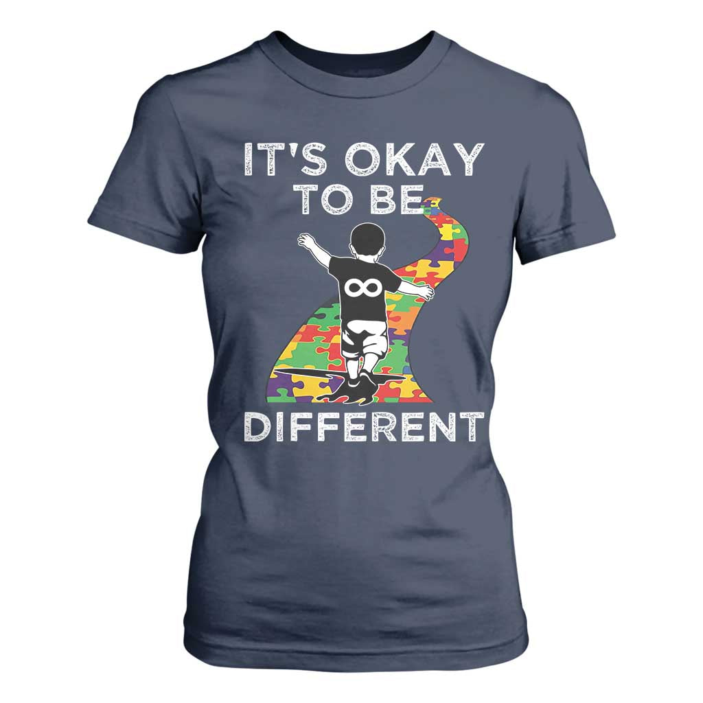 Autism Acceptance T Shirt For Women It's Okay To Be Different