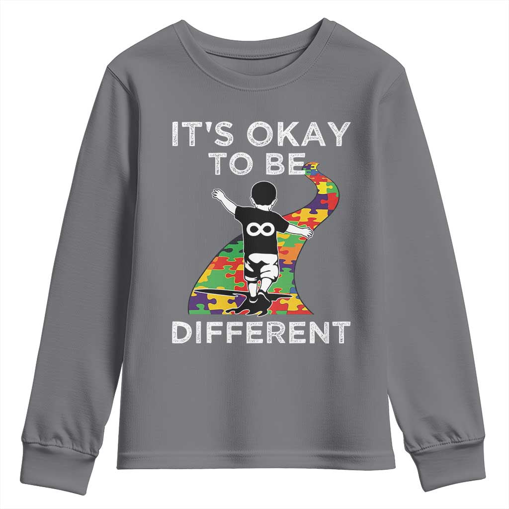 Autism Acceptance Youth Sweatshirt It's Okay To Be Different