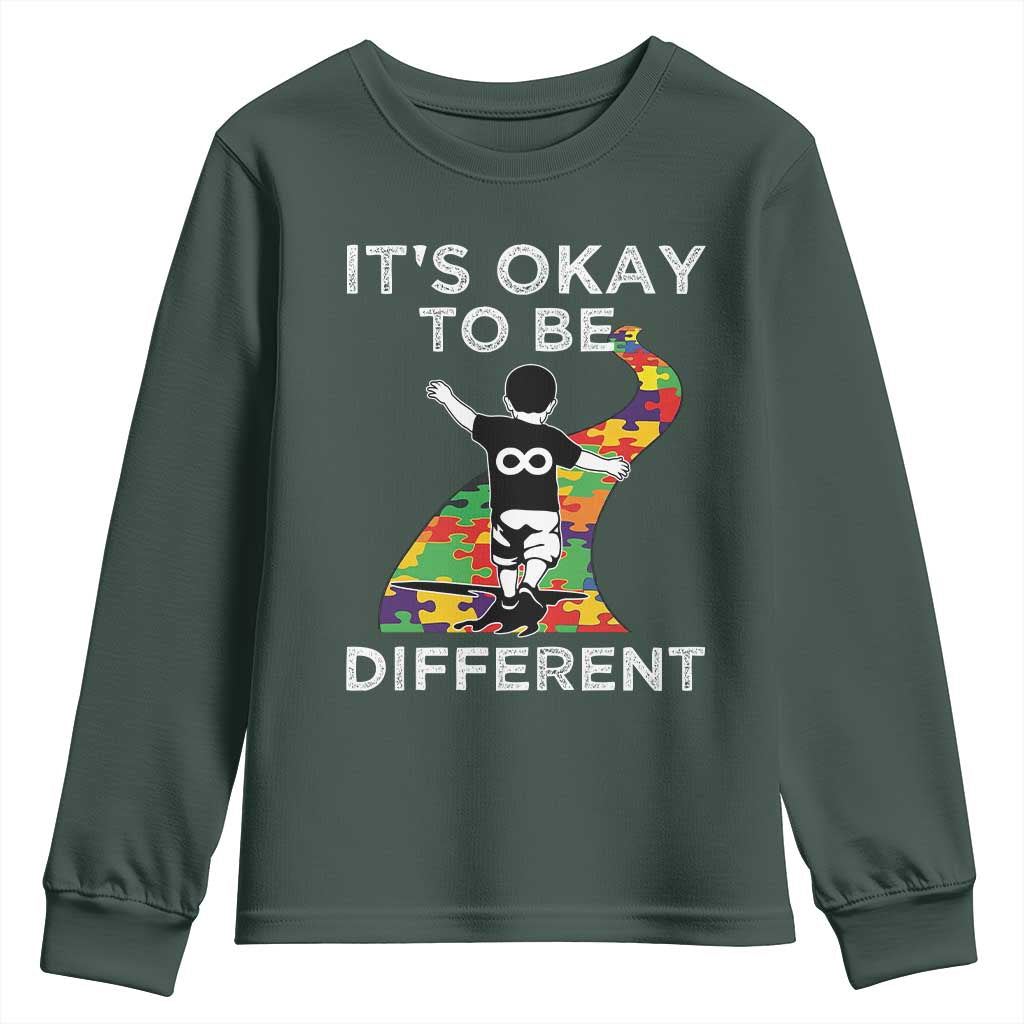 Autism Acceptance Youth Sweatshirt It's Okay To Be Different