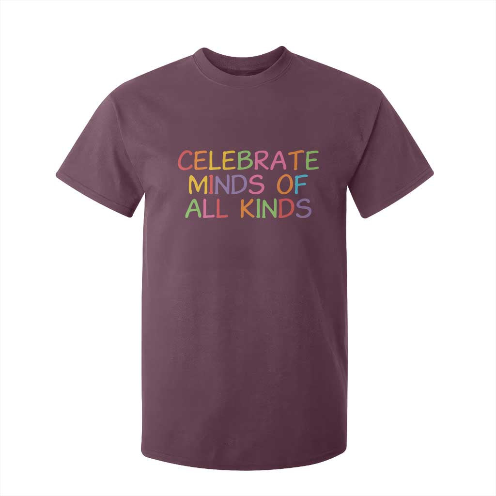 Autism Acceptance T Shirt For Kid Celebrate Minds of All Kinds