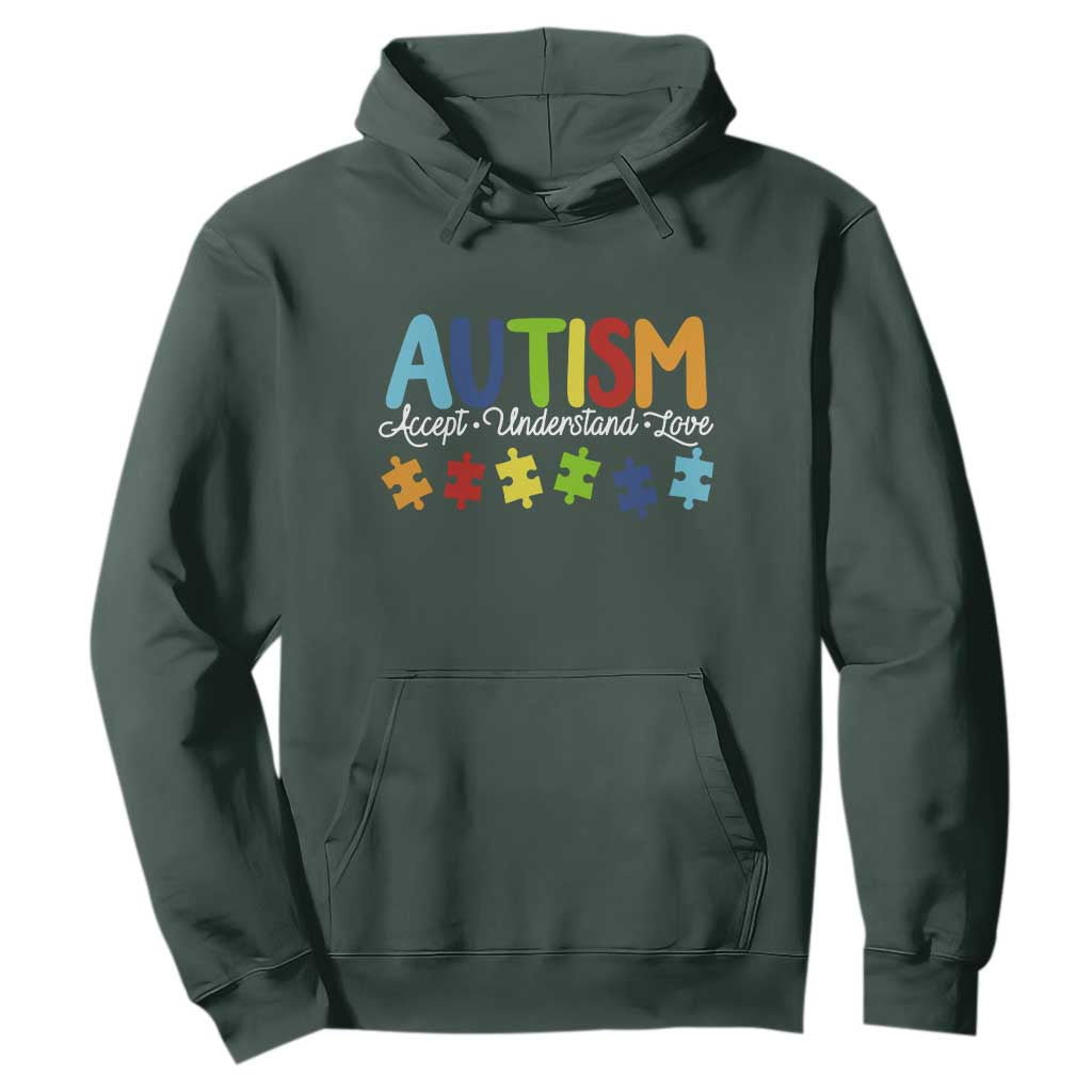 Autism Acceptance Hoodie Accept Understand Love Special Education Teacher Gift