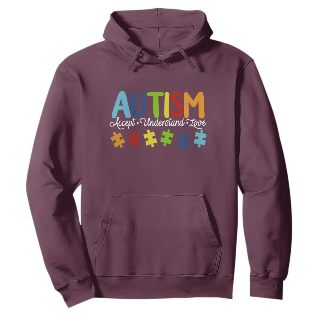 Autism Acceptance Hoodie Accept Understand Love Special Education Teacher Gift