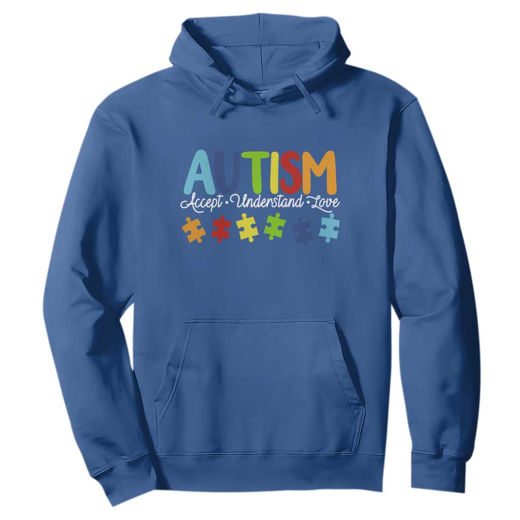 Autism Acceptance Hoodie Accept Understand Love Special Education Teacher Gift