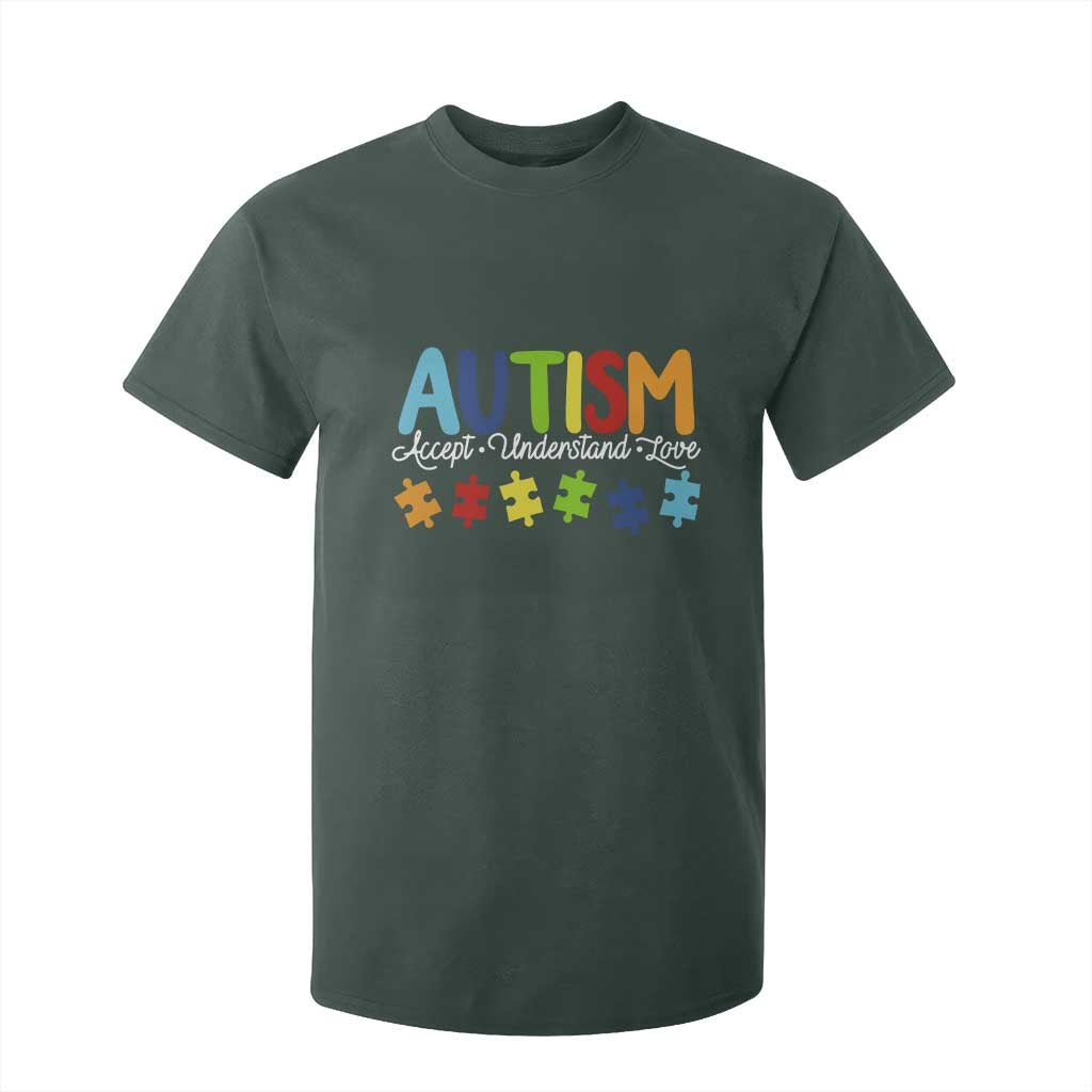 Autism Acceptance T Shirt For Kid Accept Understand Love Special Education Teacher Gift