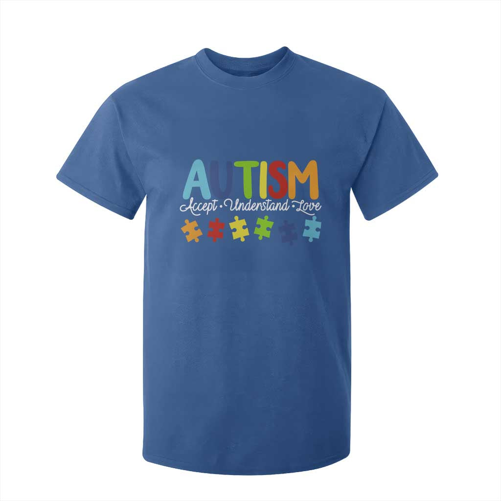 Autism Acceptance T Shirt For Kid Accept Understand Love Special Education Teacher Gift