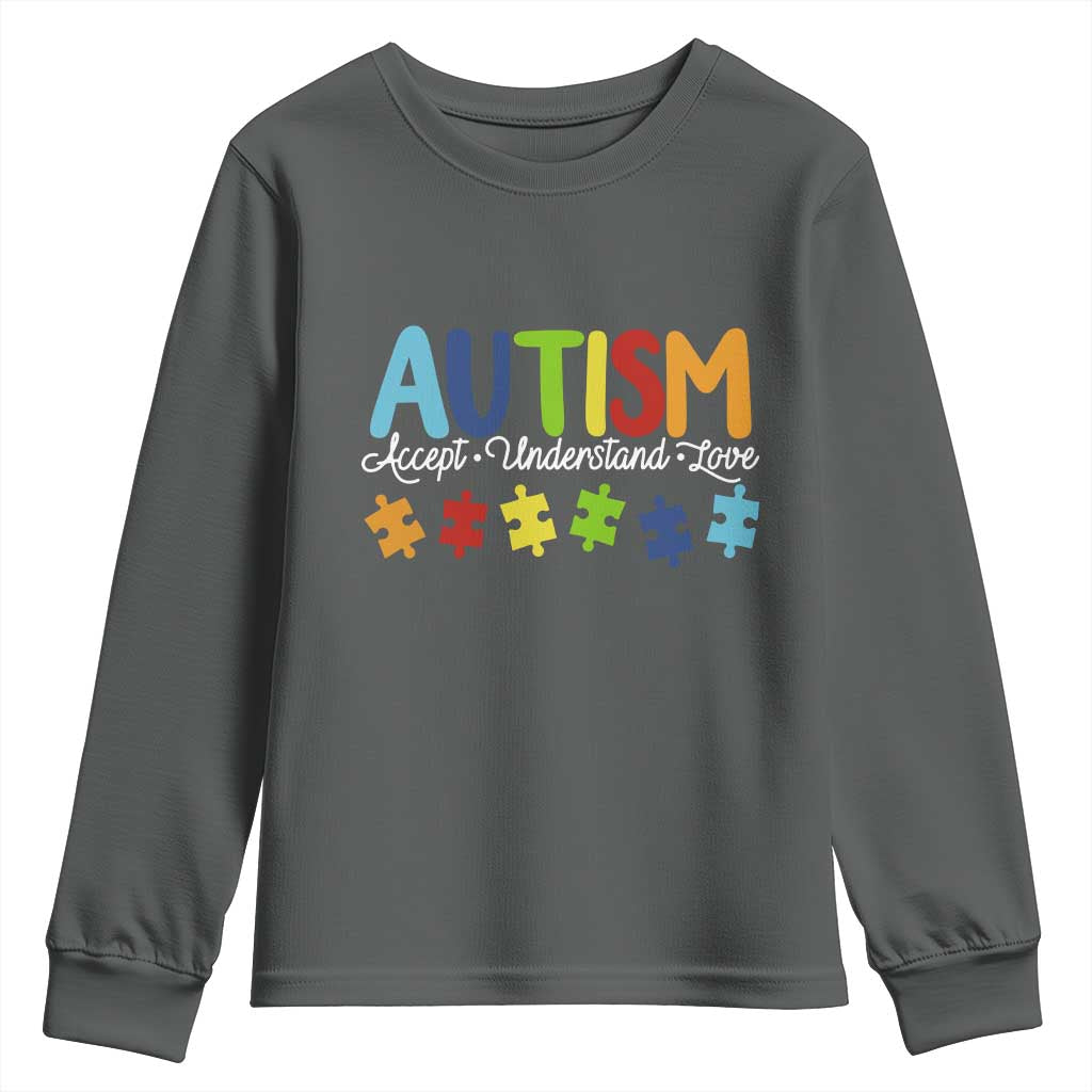 Autism Acceptance Youth Sweatshirt Accept Understand Love Special Education Teacher Gift