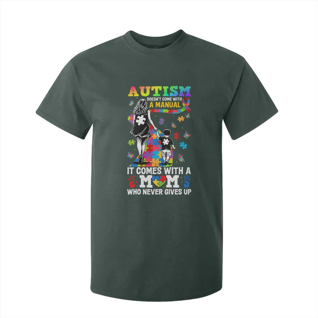 Autism Acceptance T Shirt For Kid Doesn't Come with a Manual Autism Mom