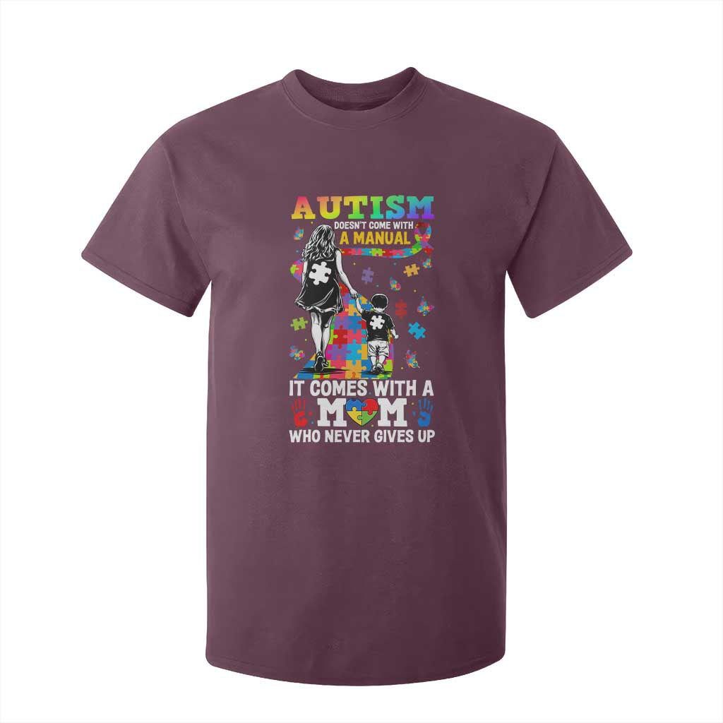 Autism Acceptance T Shirt For Kid Doesn't Come with a Manual Autism Mom