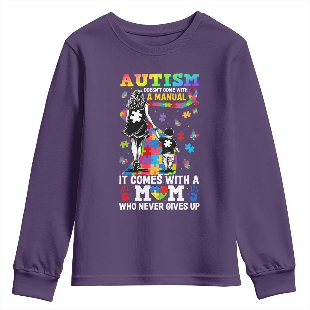 Autism Acceptance Youth Sweatshirt Doesn't Come with a Manual Autism Mom