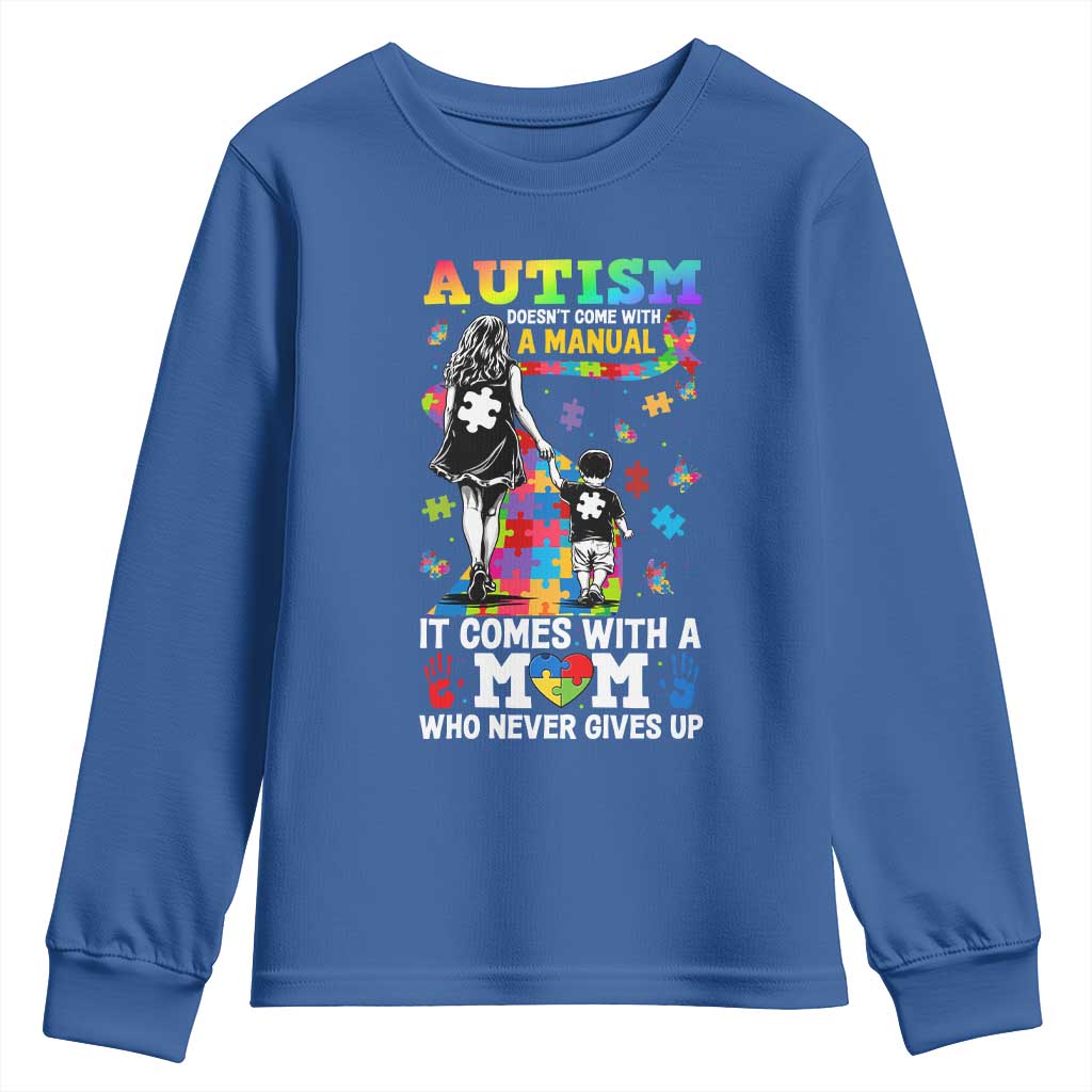Autism Acceptance Youth Sweatshirt Doesn't Come with a Manual Autism Mom