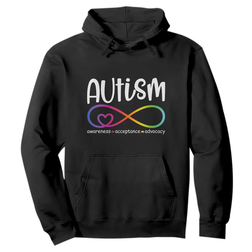 Autism Acceptance Hoodie Neurodivergent Support Infinity Symbol