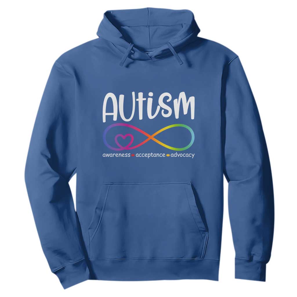 Autism Acceptance Hoodie Neurodivergent Support Infinity Symbol