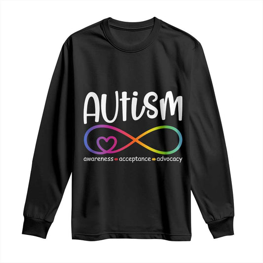 Autism Acceptance Long Sleeve Shirt Neurodivergent Support Infinity Symbol