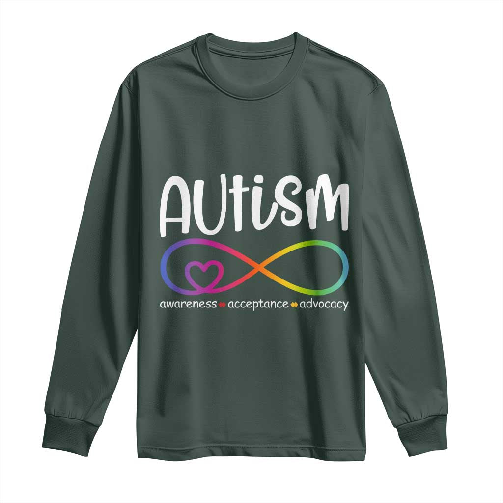 Autism Acceptance Long Sleeve Shirt Neurodivergent Support Infinity Symbol