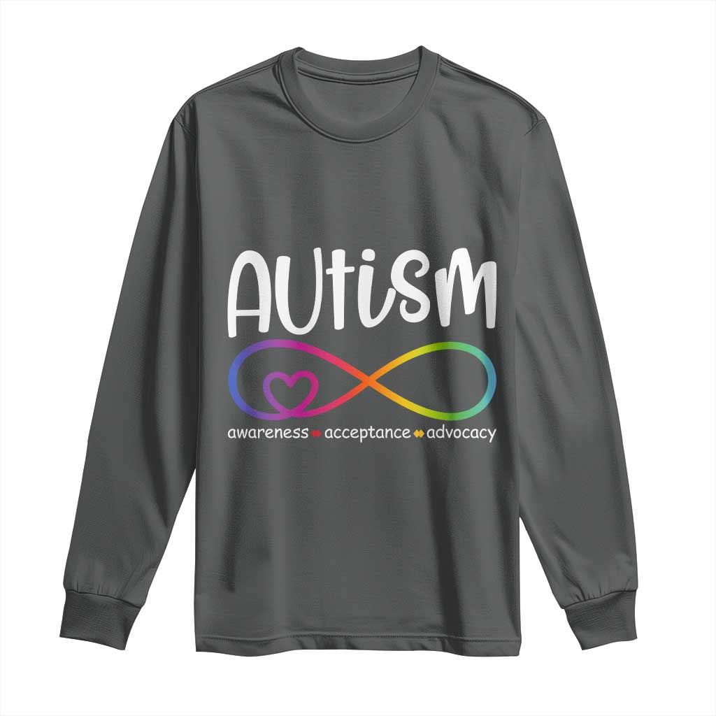 Autism Acceptance Long Sleeve Shirt Neurodivergent Support Infinity Symbol
