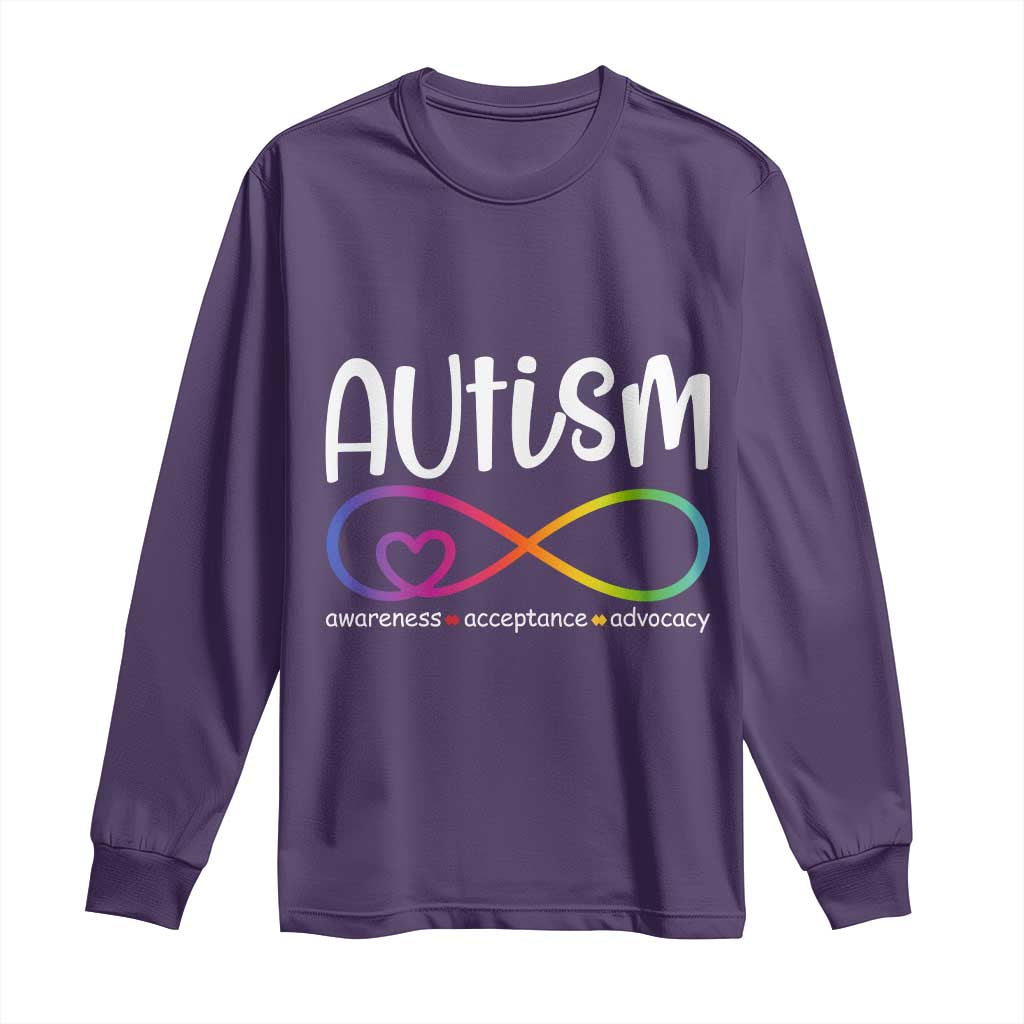 Autism Acceptance Long Sleeve Shirt Neurodivergent Support Infinity Symbol