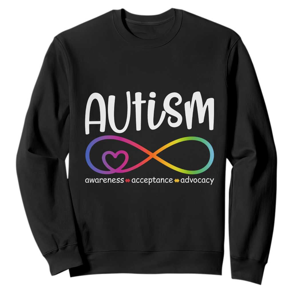 Autism Acceptance Sweatshirt Neurodivergent Support Infinity Symbol