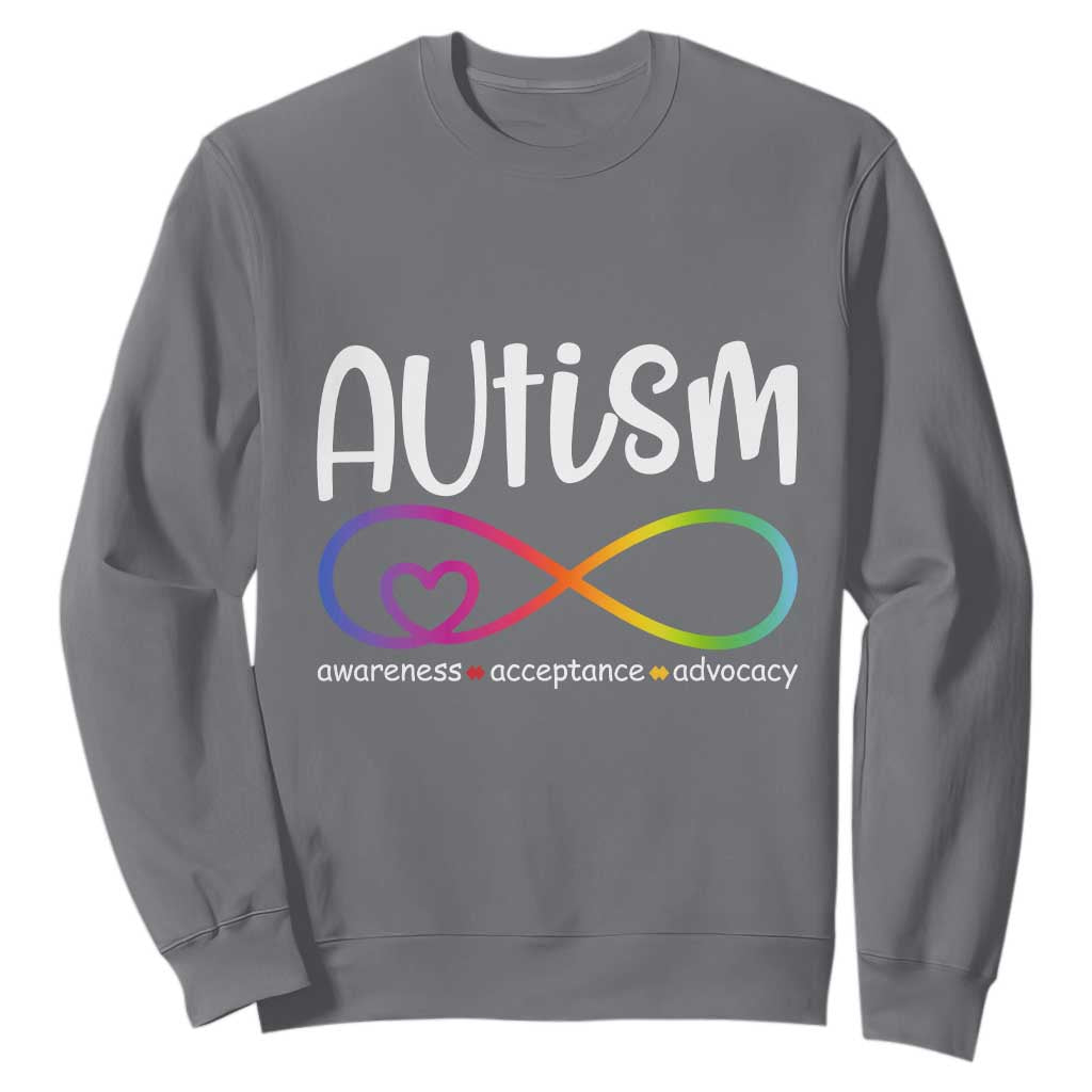 Autism Acceptance Sweatshirt Neurodivergent Support Infinity Symbol