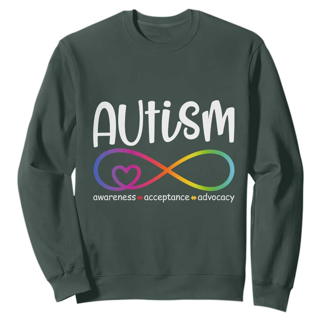 Autism Acceptance Sweatshirt Neurodivergent Support Infinity Symbol