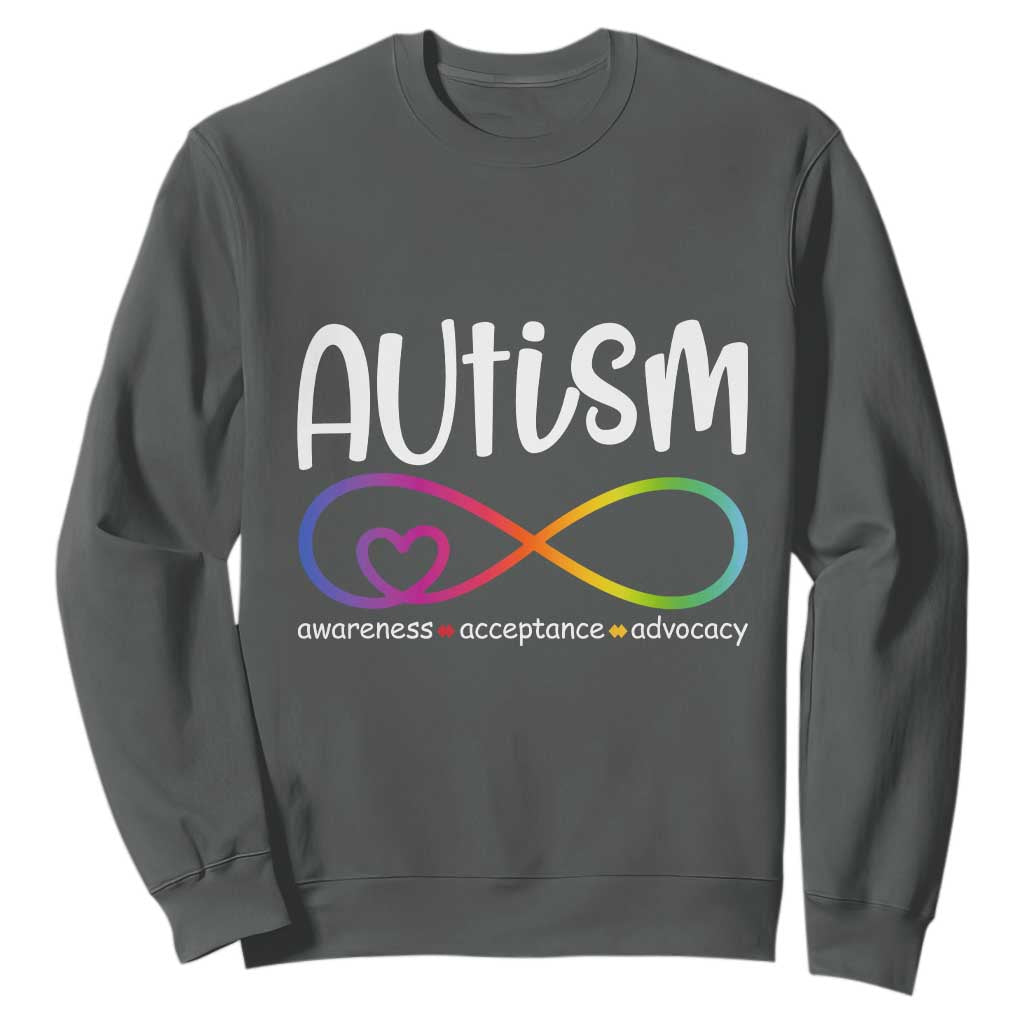Autism Acceptance Sweatshirt Neurodivergent Support Infinity Symbol