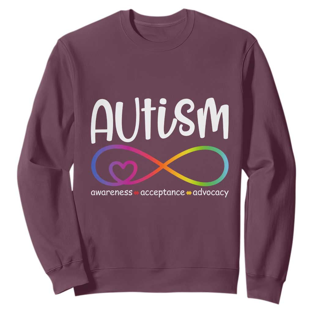 Autism Acceptance Sweatshirt Neurodivergent Support Infinity Symbol