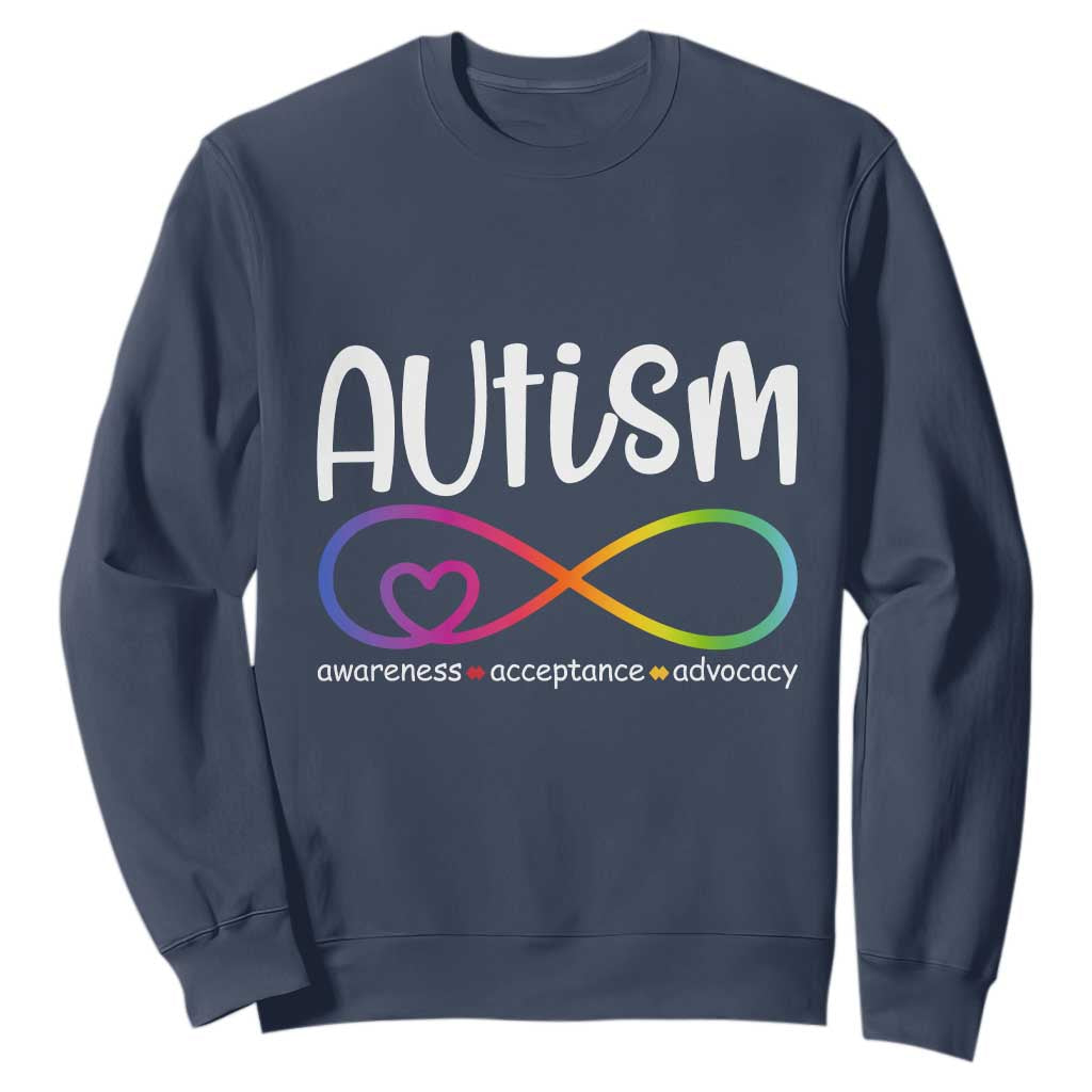 Autism Acceptance Sweatshirt Neurodivergent Support Infinity Symbol