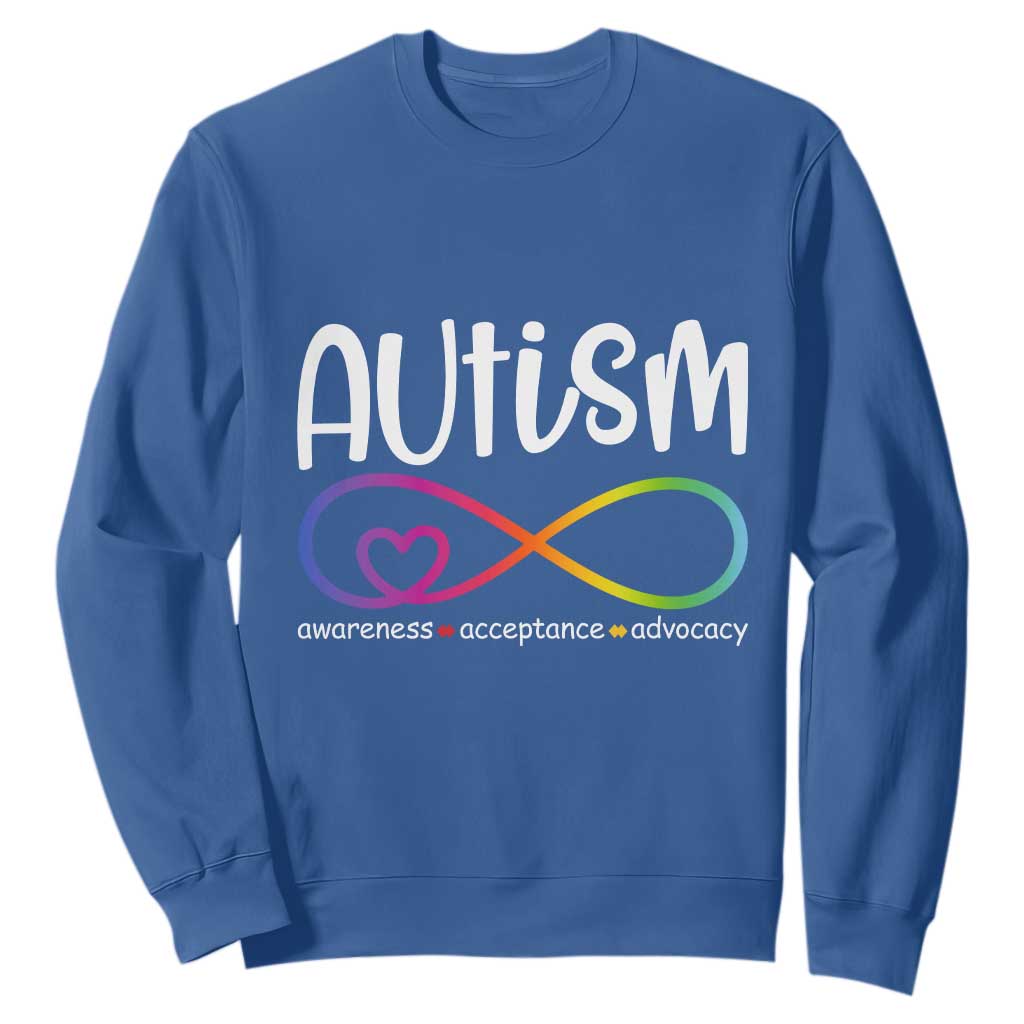 Autism Acceptance Sweatshirt Neurodivergent Support Infinity Symbol
