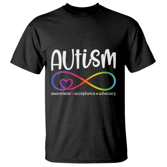 Autism Acceptance T Shirt Neurodivergent Support Infinity Symbol