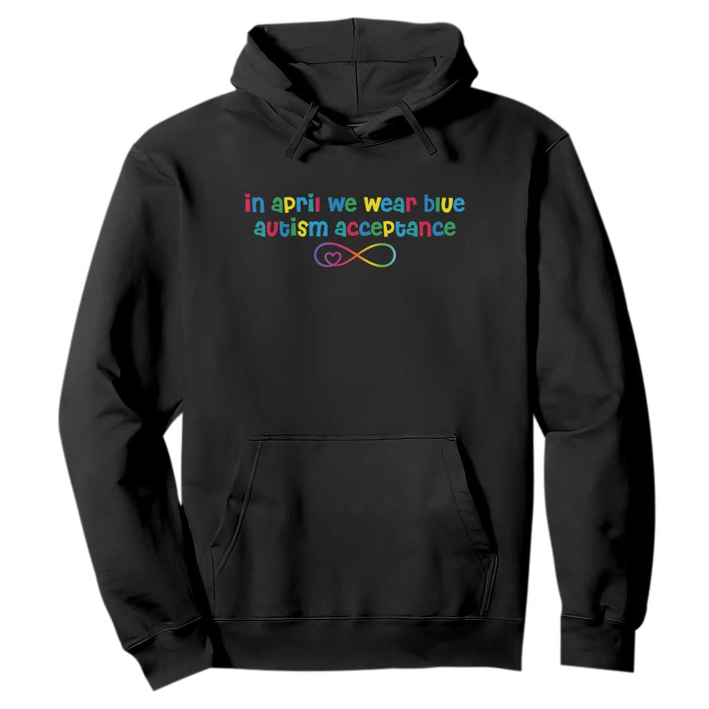 Autism Acceptance Hoodie Neurodivergent Support Infinity Heart Symbol
