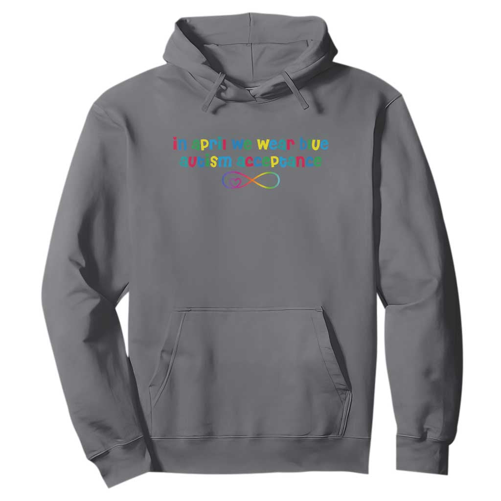 Autism Acceptance Hoodie Neurodivergent Support Infinity Heart Symbol