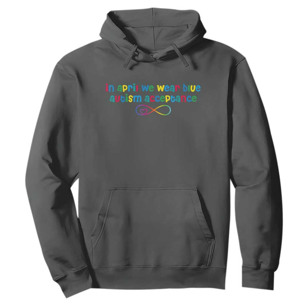 Autism Acceptance Hoodie Neurodivergent Support Infinity Heart Symbol