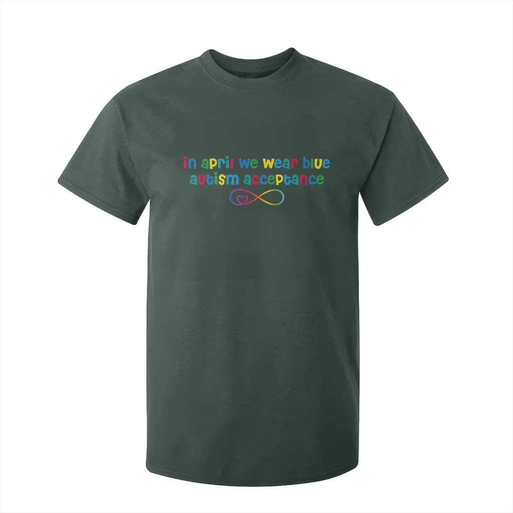 Autism Acceptance T Shirt For Kid Neurodivergent Support Infinity Heart Symbol